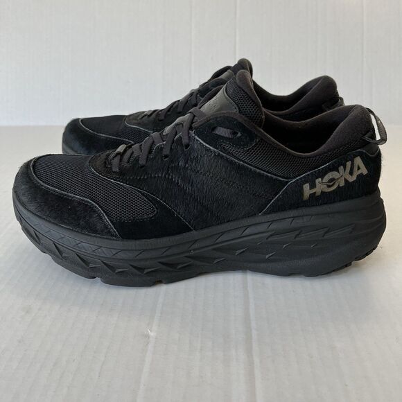Hoka One One X Engineered Garments Bondi L Black/Cow Hair Athletic Shoes M 14 - Picture 3 of 16